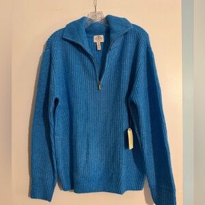 St. John's Bay Vibrant Blue Zip-Up Sweater
